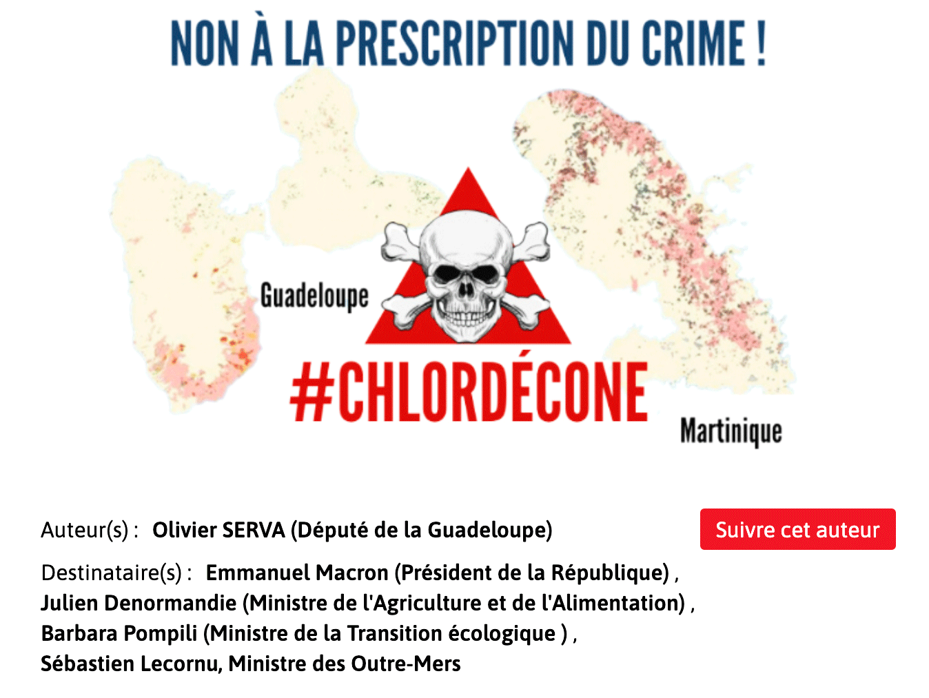 Chlordécone : un éventuel classement qui ne passe pas !