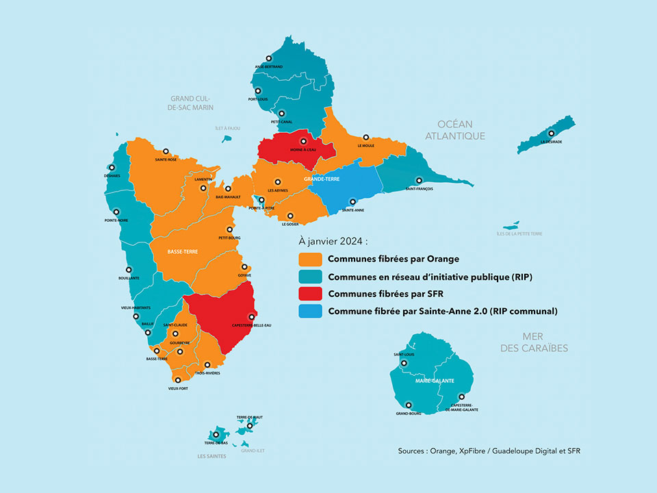 Guadeloupe : fibrée à 75%