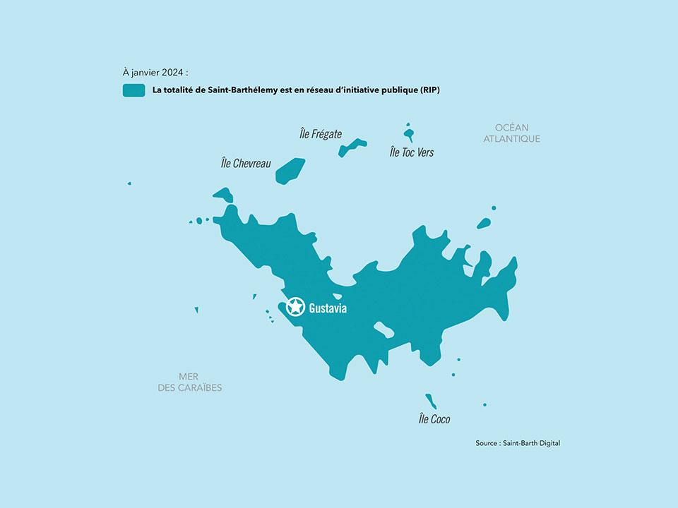 Saint-Barthélemy : Fibrée à 86%