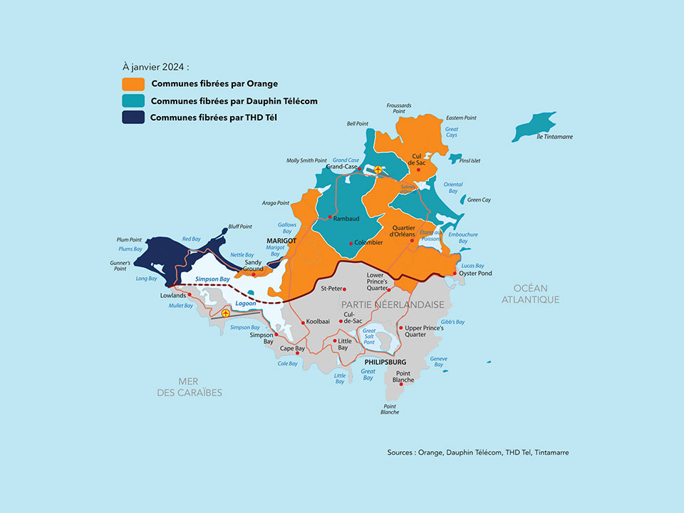 Saint-Martin : Fibrée à 43%