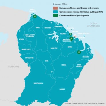 Guyane : 67 % du littoral fibré